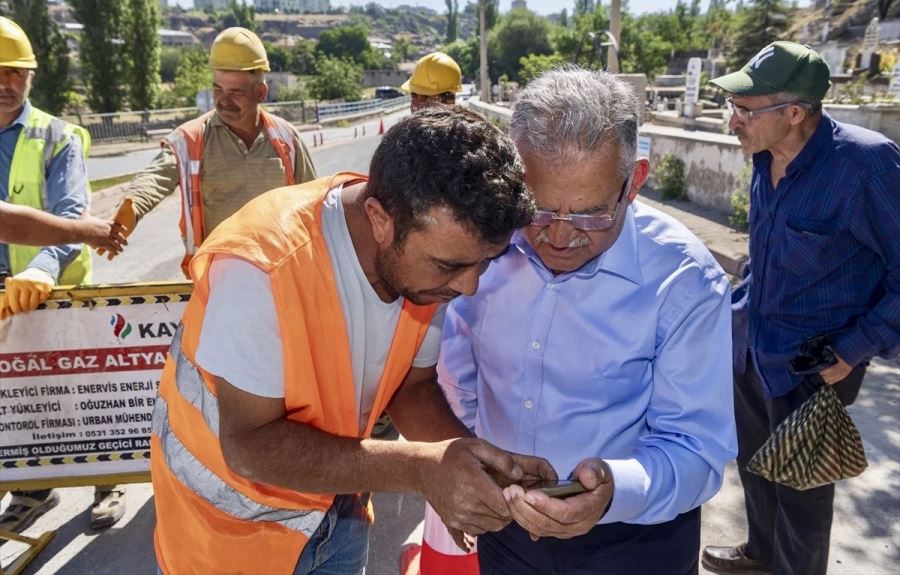 KAYSERİ’DE DOĞALGAZ ÇALIŞMALARI İNCELEMESİ YAPILDI